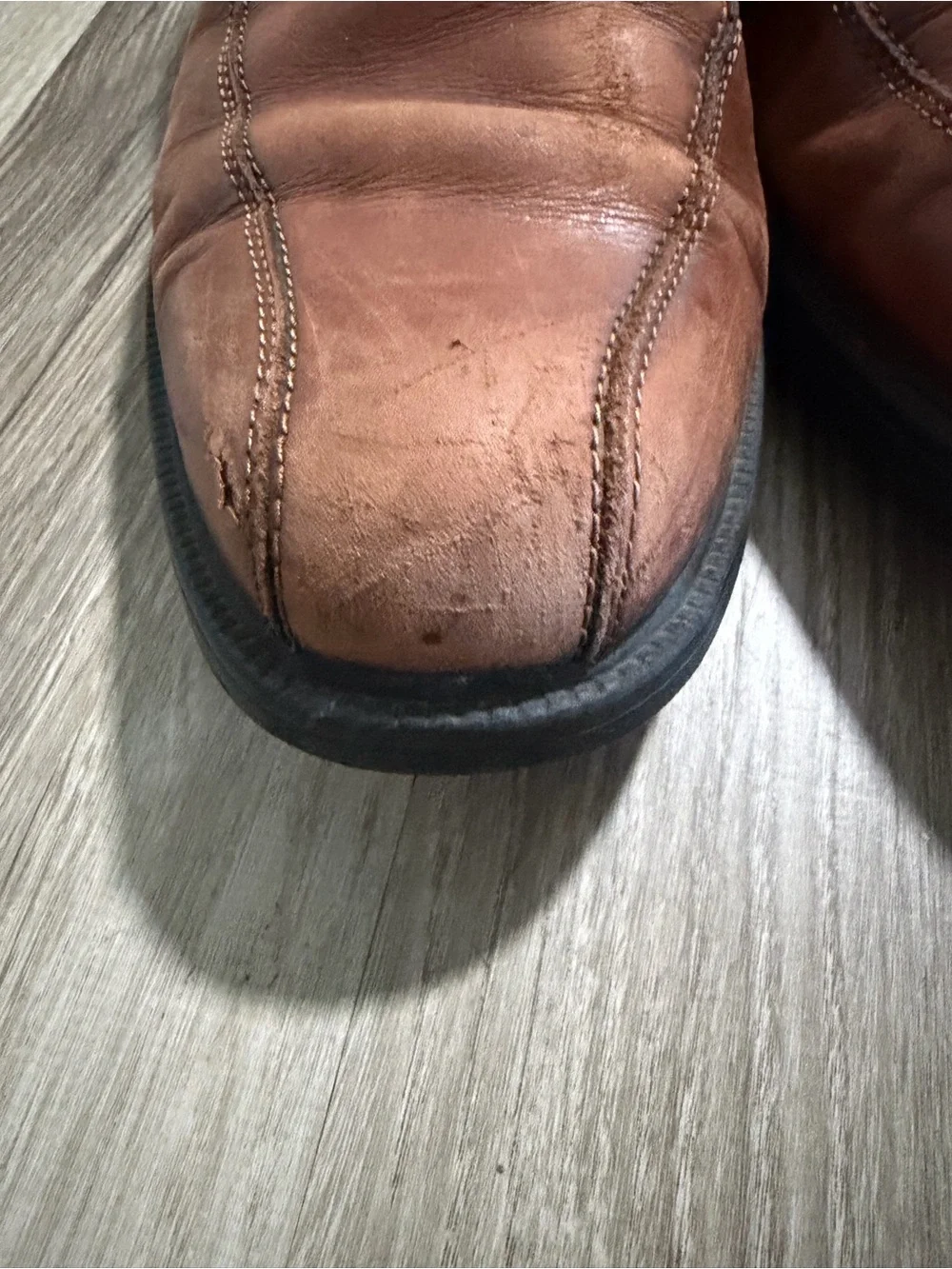 Bostonian Tan Leather Slip-On Loafers